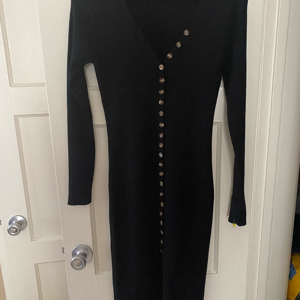 CMZ2005 Bodycon Longsleeve Sweater Dress with slit (PRICE FIRM) - Picture 4 of 10